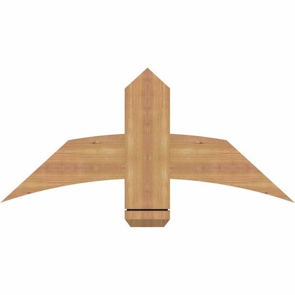 Ekena Millwork Bellingham Timber Gable Bracket, Western Red Cedar, 36"W x 16"H x 1 1/2"D x 5 1/2"F, 11/12 Pitch GBW036X16X0206BEL00SWR - main